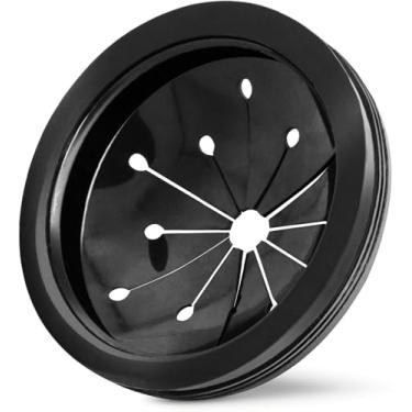 Imagem de Protetor contra respingos de lixo 3-1/8 defletor de pia de colarinho, acessórios de peças de triturador de resíduos alimentares preto