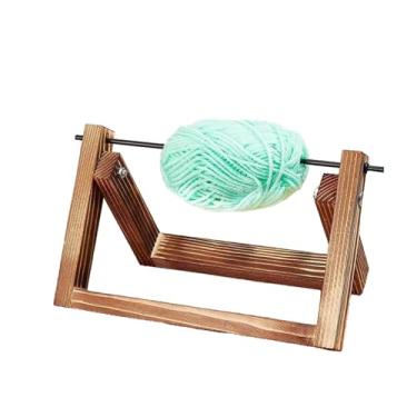 Imagem de Carretéis de linha, suporte de carretéis de madeira, suporte de rolo de fio de costura, organizador de carretéis de linha de crochê para bordado e linhas de costura.