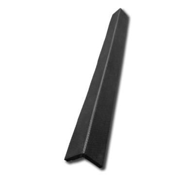 Imagem de Protetores de Quina Para Garagem Estacionamento Condomínio Cantoneira 10mm(Preto,1,00 m x 05 cm)