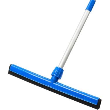 Imagem de Rodo de piso de 45,7 cm com cabo de alumínio ajustável de 109 cm, vassoura mágica leve para piso, garagem, pátio, chuveiro, banheiro, mármore, vidro, azulejo, limpeza de espuma de água