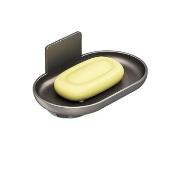 Imagem de Porta-sabonete de alumínio, caixa de sabão, montagem na parede sem perfuração(Cinza*1)