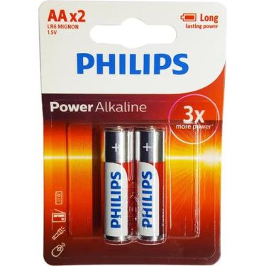 Imagem de Bateria Philips Alkaline Aa 1.5v Cartela C/ 2 Unidades