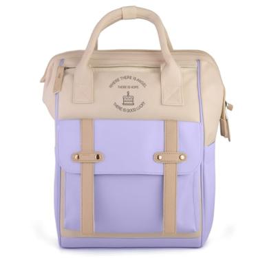 Imagem de Bolsa Maternidade Grande Mamae Bebe Espaçosa Resistente (Lilas e Bege)