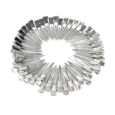 Imagem de 50 peças de clipes de cabelo de tamanho pequeno com temperamento simples e sofisticado, clipe de bico de pato para penteados femininos, acessórios de cabelo de posicionamento