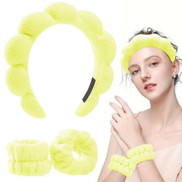 Imagem de Faixa de cabeça para limpeza facial, maquiagem, lavagem facial e tratamentos de máscara de spa – Absorvente macio, antiderrapante ajustável para mulheres e homens, spa doméstico e uso em viagens