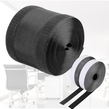 Imagem de Cobertura de cabo preto de 1 m, ocultador de cabo de piso de perfil baixo para madeira, azulejo ou vinil