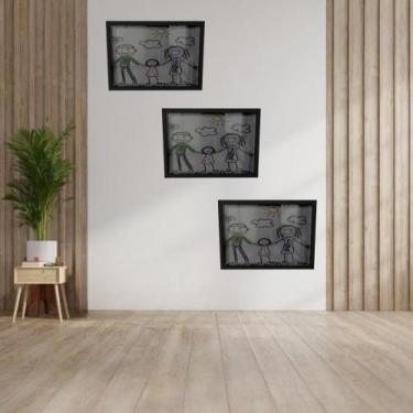 Imagem de Kit 3 Quadros Decorativos Modernos  Decoração para Sala, Quarto e Escr