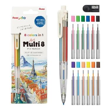 Imagem de Pentel XPH804ST Art Multi 8, grafite de 8 cores, inclui conjunto de refil