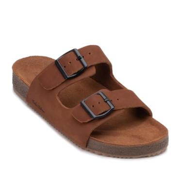 Imagem de Sandália Masculina Polo Urban Zion Couro Nobuck | Ajuste com Fivela | Palmilha Forrada em Couro | Solado Borracha Antiderrapante | Conforto e Estilo Urbano (WHISKY, BR, Adulto, Numérico, 43)