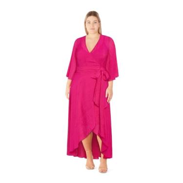 Imagem de City Chic Vestido feminino plus size - Fiona Maxi, Rosa brilhante, 58