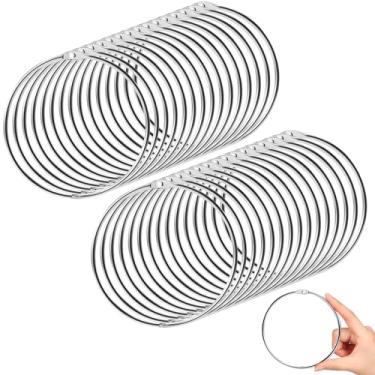 Imagem de MorningRo Pacote com 30 anéis de fichário de folhas soltas de 10 cm extra grande aço niquelado chaveiro chaveiro anéis de metal para escritório em casa, cartões de índice, recibos, memorandos, fotos