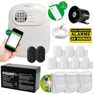Imagem de Kit Alarme Intelbras 3 Sensor Presença C/ Fio E 7 Magnético