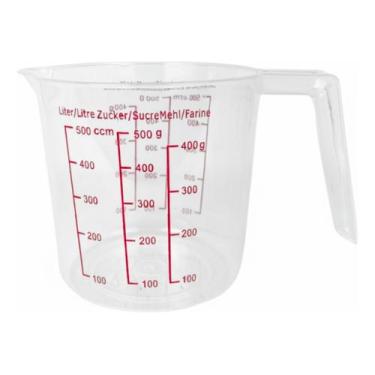 Imagem de Jarra Medidora 500ml Plástico Para Cozinha Medição Exata - Clink
