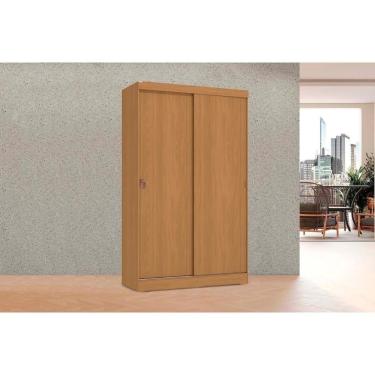 Imagem de Guarda Roupa Solteiro 2 Portas De Correr E 2 Gavetas R588 Canela - Kappesberg