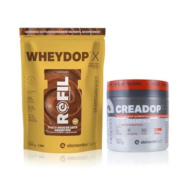 Imagem de KIT Creadop Sport 150g + Refil Whey Protein Refil WheyDop-X Doce de Leite Argentino elementoPuro