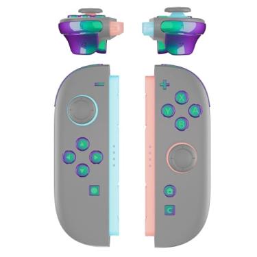 Imagem de eXtremeRate Conjunto completo de botões de substituição DIY para Joycon 2, teclas de direção ABXY personalizadas Dpad + - C Home Capture Release L R ZR ZL Botões de gatilho para controle Nintendo