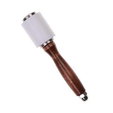 Imagem de barenx Martelo de nylon para entalhar em couro artesanal ferramentas de instalação de martelo de madeira de vaca - perfeito para impressão ou corte de artesanato em couro DIY