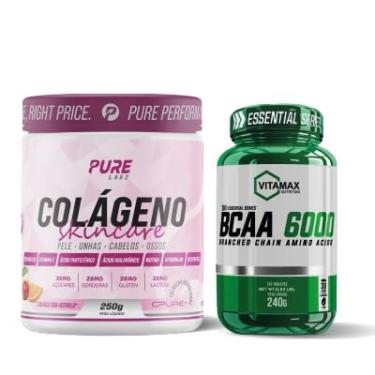 Imagem de Kit BCAA 6000 120 Tabletes Vitamax + Colágeno Pure Athletic