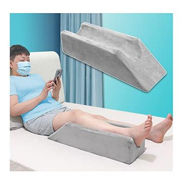 Imagem de Travesseiro de elevação de perna cunha para descanso de perna do joelho para dormir pós-cirurgia, suporte de joelho, cunhas de cama de espuma, pernas reforçam a elevação do pé após a cirurgia
