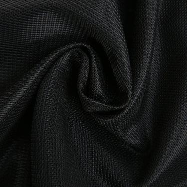 Imagem de Fayelume Tecido de lona preta, pano de grade de alto-falante, tecido de alto-falante, para decoração de casa, toldo, marinho, faça você mesmo, artesanato, 55,1 x 35,8 polegadas