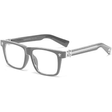 Imagem de Armação quadrada clássica, óculos sem grau, armação transparente para mulheres e homens, Preto