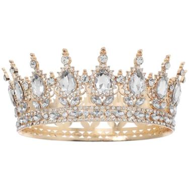 Imagem de MAGICLULU Coroa de Rainha para Mulheres, Coroa de Rainha de Cristal Com Strass, Tiara de Casamento para Noiva, Acessório de Cabelo para Aniversário, Festa à E Celebração.