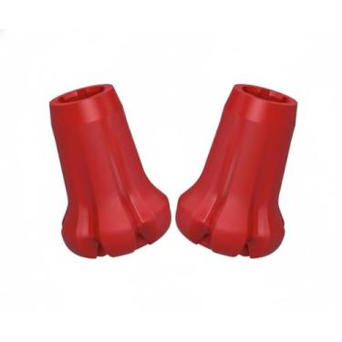 Imagem de Pacote com 2 pontas de mastro de caminhada, borracha, resistente ao desgaste, para bastões de trekking, bengalas de caminhada, bengalas de caminhada