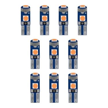 Imagem de Lyxheth Lâmpadas LED T5 de 10 peças, lâmpadas de cluster de instrumentos, T5 37 2721 PC37 Canbus lâmpada de painel livre de erros, 3030 chips super brilhantes 12 volts substituição para lâmpada de