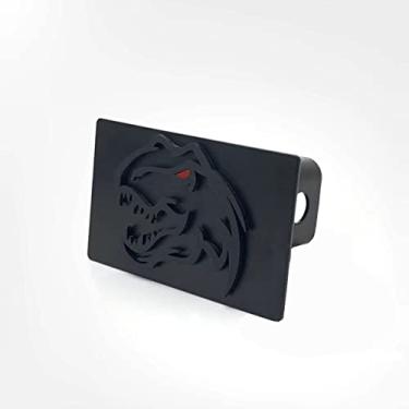 Imagem de Metal Steel TRX T-Rex capa de engate de reboque de dinossauro compatível com receptor RAM TRX de 5 cm (preto)