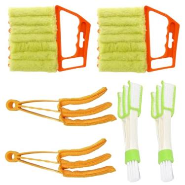 Imagem de ZHLKHIOP Pacote com 6 escovas de pó para persianas, ferramenta de limpeza de persianas, mini limpador de persianas, limpador de persianas, escovas de limpeza de tecido para casa