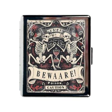 Imagem de Caixa organizadora de comprimidos de metal com espelho – Estojo cromado para comprimidos com 8 compartimentos, recipiente de viagem tamanho de bolso para vitaminas, idosos, uso diário (cuidado com