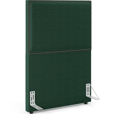 Imagem de Cabeceira Box Solteiro Com Tachas 100 cm Vicenza L02 Bouclê Verde - Lyam Decor