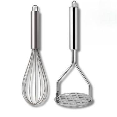 Imagem de Chef 3 Peças: Batedor Fouet, Amassador de Batata e Espremedor de Alho(KIT 2 PEÇAS)