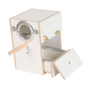 Imagem de Whtkoph Caixa de nidificação para periquitos, para reprodução de pássaros, fácil de limpar, casa de acasalamento para papagaios, calopsitas e outros, 15x15x22 Cm