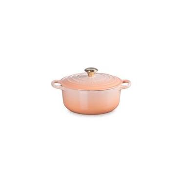 Imagem de PANELA REDONDA LE CREUSET 20CM SIGNATURE FERRO ESMALTADO PESSEGO PECHE 21177204234450