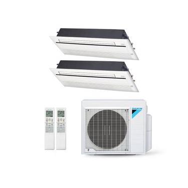 Imagem de Ar-Condicionado Multi Split Inverter Daikin 18.000 BTUs (2x Evap Cassete 1 Via 9.000) Quente/Frio 220V