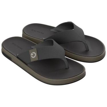 Imagem de Chinelo Masculino Cartago Milão Confortável Macio Leve, Cinza escuro, 