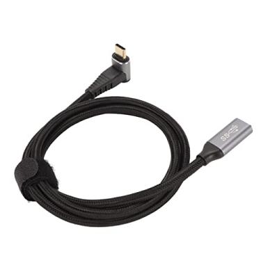 Imagem de KIMISS Cabo USB C 3.2 Macho para Fêmea - Carregamento Rápido PD100W, Transferência de Dados de 10 Gbps, Vídeo 4K @ 60 Hz, Design de ângulo Reto Em Forma de L para Steam Deck e Muito Mais (#13)
