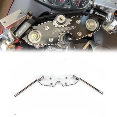 Imagem de Arashi Chrome Plated Triple Tree Top Clamp + guidão para Suzuki Hayabusa GSXR 1300 GSX1300R 2021-2025, acessórios de motocicleta