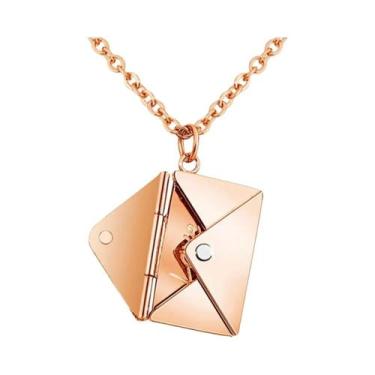 Imagem de Colar Com Pingente De Envelope De Carta De Amor Personalizado, Impress