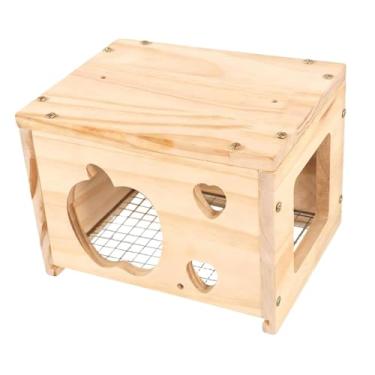 Imagem de Generic Casinha de madeira para gaiola, de inverno, local de descanso, abrigo, cabana, caixa de reprodução e acasalamento para periquitos, cacatuas e