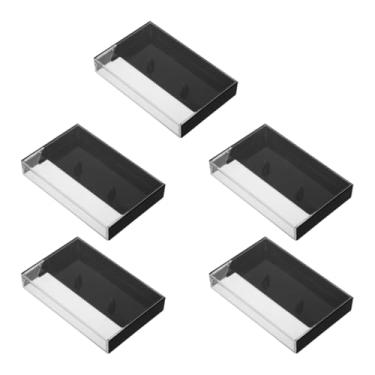 Imagem de VILLCASE 5 caixas de armazenamento de fita cassete transparentes suportes de armazenamento de plástico organizador de cassete de áudio caixa de fita de gravação para uso doméstico compacto economia de