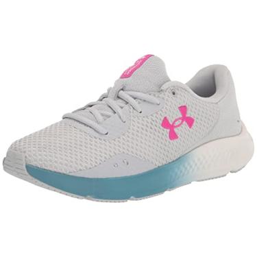 Imagem de Under Armour Tênis de corrida feminino Charged Pursuit 3, (104) Halo Gray/Halo Gray/Rebel Pink, 34