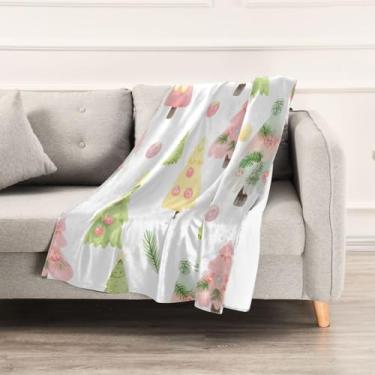 Imagem de Wassud Cobertores e mantas de Natal 152,4 x 228,6 cm, cobertor fofo de árvore de Natal para sofá, cadeira, decoração de casa