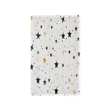 Imagem de Wassud Placa de cobertura de interruptor de luz, capas de tomada decorativas, placa de parede para tomadas elétricas, padrão estrelado simples, em branco, 11,5 x 7,6 cm