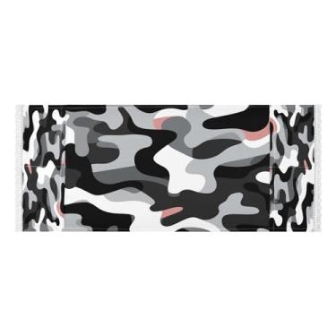 Imagem de Wassud Capas de lavadora e secadora de camuflagem preto e branco, protetor de lavadora com sacos de armazenamento, capa de geladeira à prova de poeira com bolsos para lavanderia doméstica, cozinha