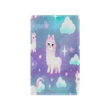 Imagem de Wassud Linda placa de cobertura de interruptor de luz de lhama, 1 capa de tomada em branco placa de parede decorativa decoração de casa sala de estar quarto