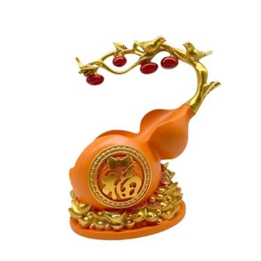 Imagem de Ioensy Suporte para Vinho em Formato de Cabaça, Decoração para Casa, Porta-Garrafas Individual para Sala de Estar, Laranja