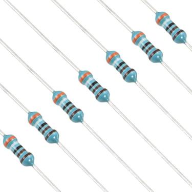 Imagem de YOKIVE 100 unidades de resistores de 3,9 K Ohm, resistor fixo de filme de metal de 1/4 W (0,25 W), resistores de tolerância +/-1%, certificado ROHS