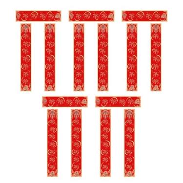 Imagem de Sclmgo 5 Rolos de Papel Chunlian Duilian para Compor Dísticos Rimados, Decoração de Loja, Utilizável O Ano Todo, Style I, Tamanho real
